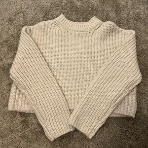 Garage cream chunky knit sweater
